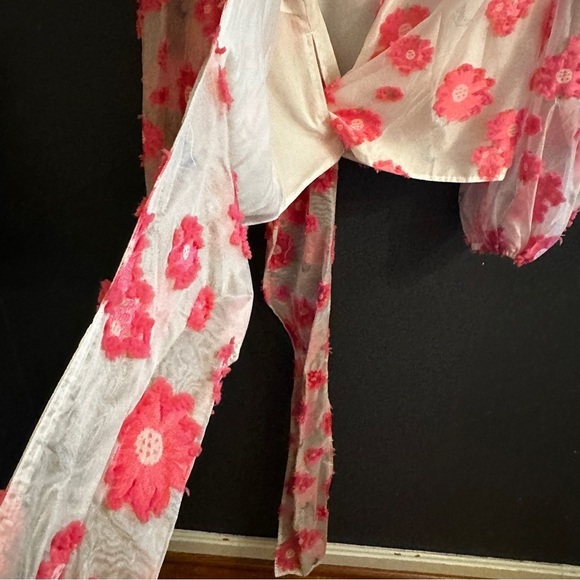 labelrail x Olivia & Alice wrap blouse. volume sleeves 🌸 | US size 14 - Picture 4 of 11